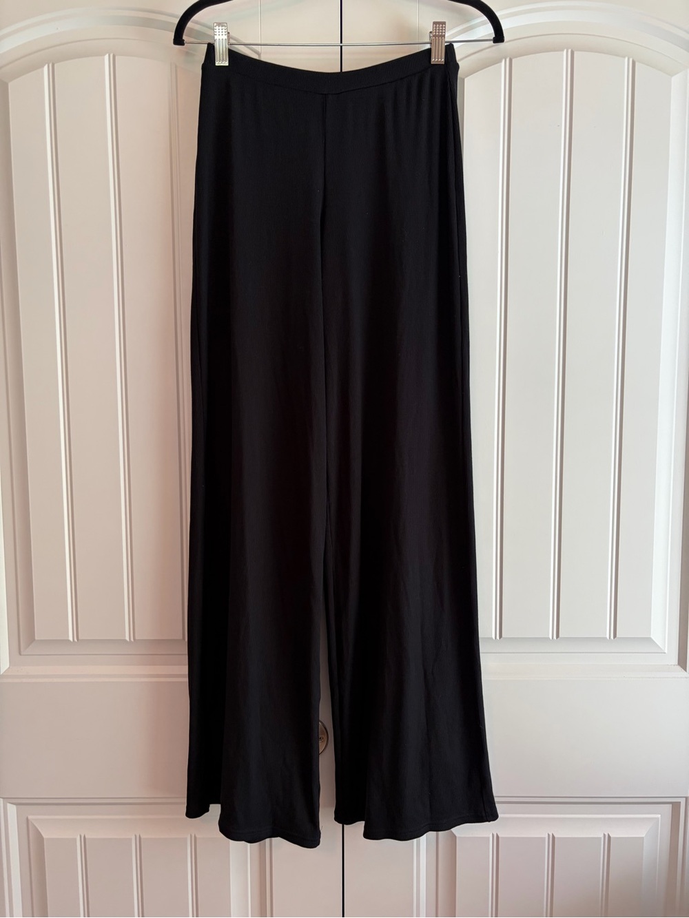 Alo Yoga NWT Mid Rise Dreamlight Straight Pants Ribbed Black Womens Sz S